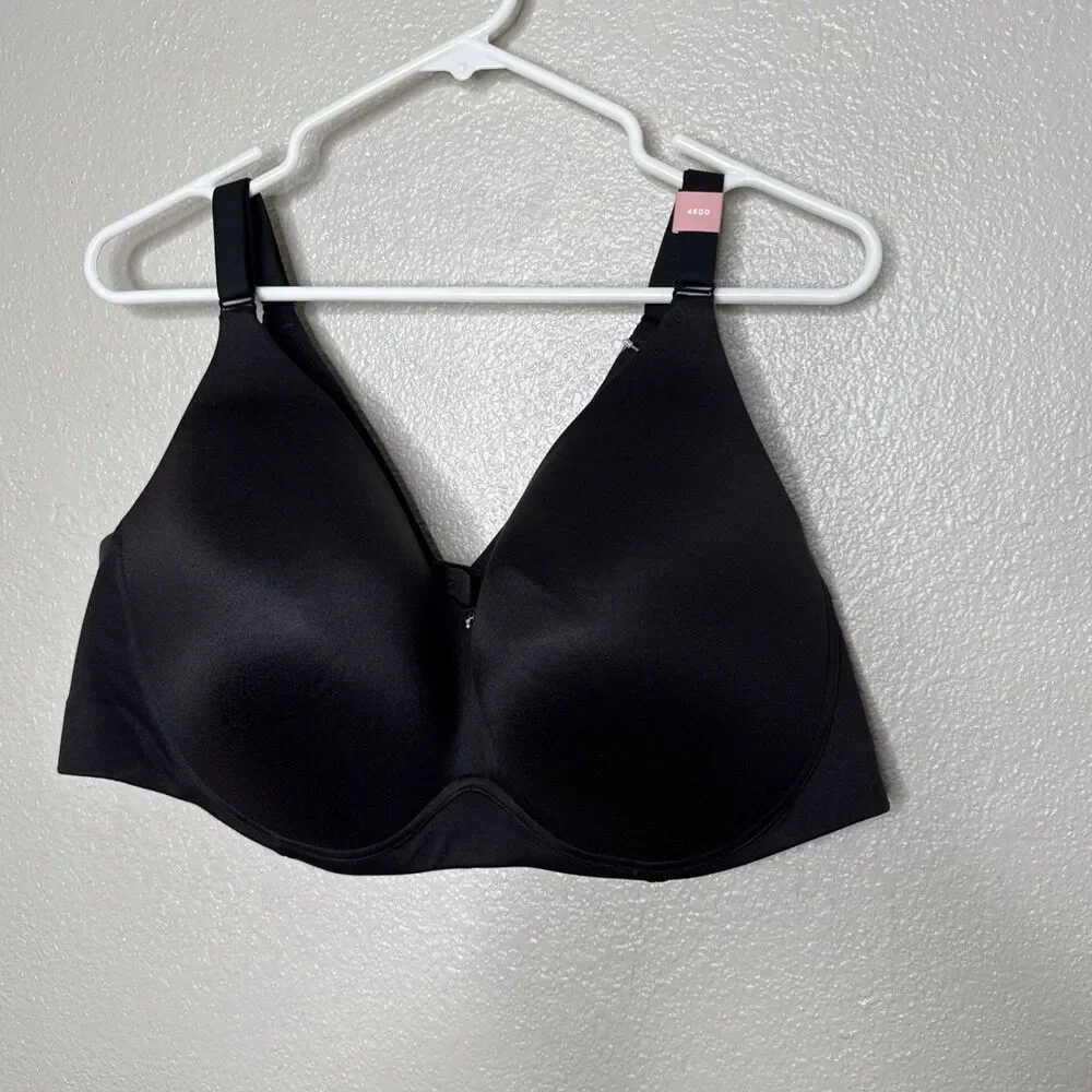 Cacique Lane Bryant 46 DD Lightly Lined No Wire Black Soft Cups NEW NWT